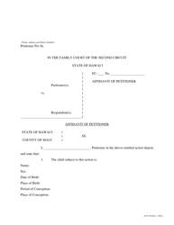 Form 2F-P-396 Affidavit of Petitioner - Hawaii