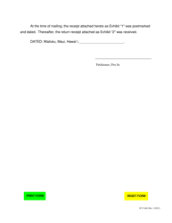 Form 2F-P-460 Statement of Mailing - Vep Petition - Hawaii, Page 2