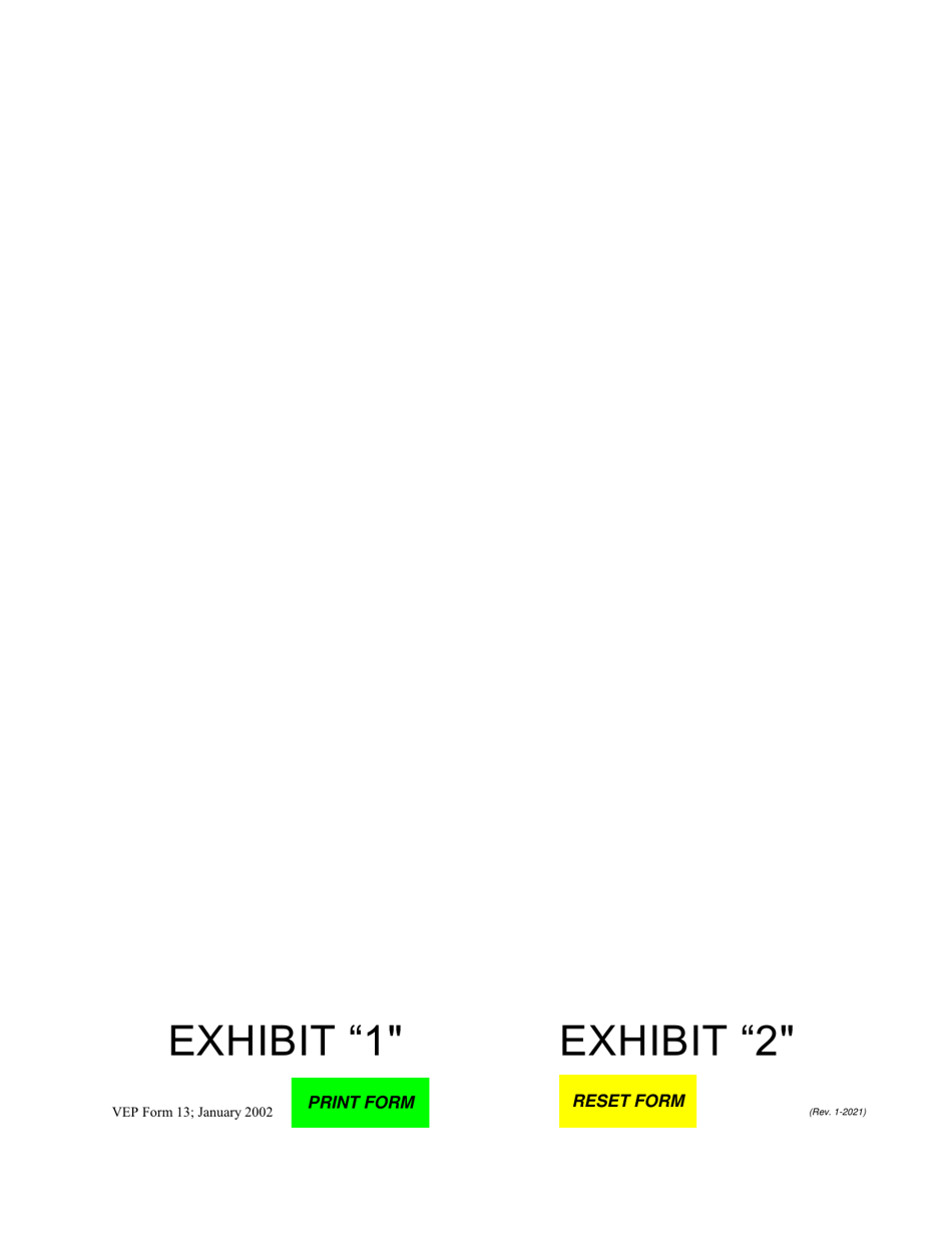 VEP Form 13 Statement of Mailing; Exhibits 1 and 2 - Hawaii, Page 3