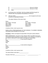 Form 2F-P-458 Order Re: Custody Visitation, Support After Voluntary Establishment of Paternity - Hawaii, Page 2