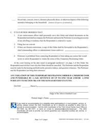 Form 3F-P-303 Temporary Restraining Order - Hawaii, Page 3