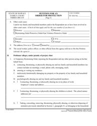 Form 3F-P-302 Petition for Order of Protection - Hawaii, Page 5