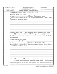 Form 3F-P-302 Petition for Order of Protection - Hawaii, Page 7
