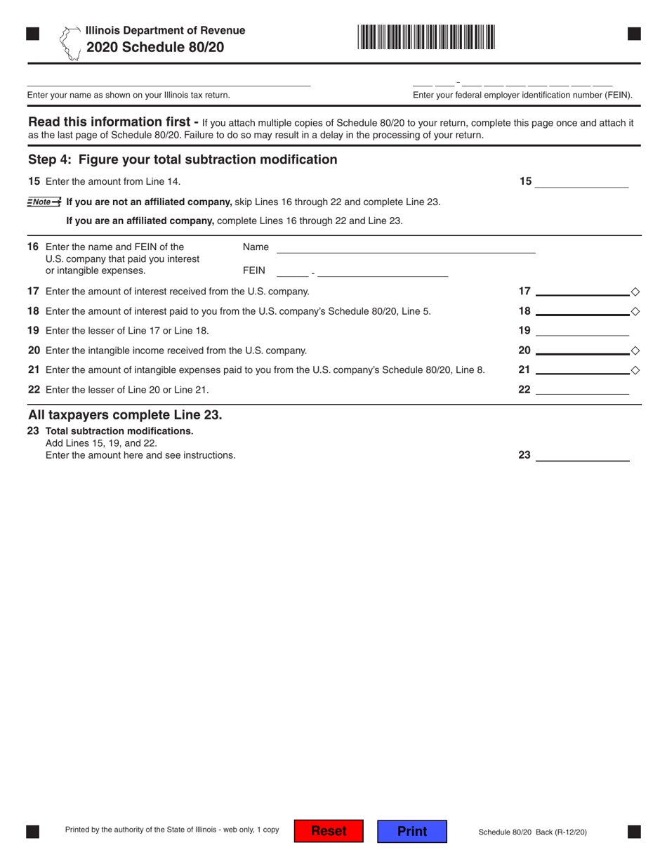 Schedule 80 / 20 Related-Party Expenses - Illinois, Page 2