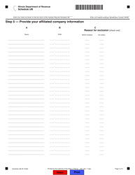 Schedule UB Combined Apportionment for Unitary Business Group - Illinois, Page 5