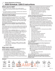 Document preview: Instructions for Schedule 1299-D Income Tax Credits (For Corporations and Fiduciaries) - Illinois