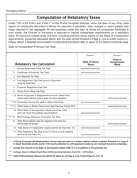 Form IL446-0126-R Privilege and Retaliatory Tax Return for Risk Retention Groups (Rrg) - Illinois, Page 4