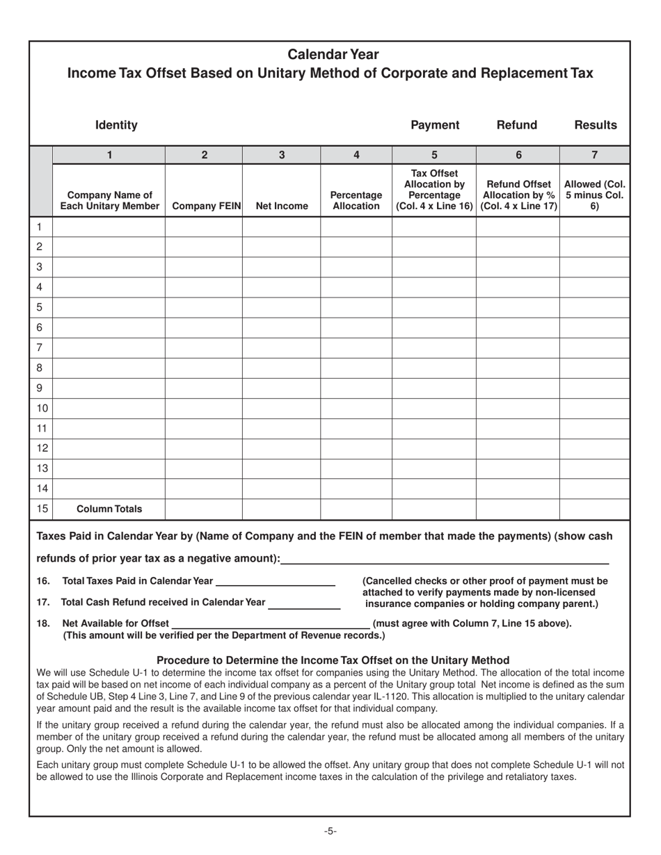Form IL446-0126-L Privilege and Retaliatory Tax Return for Life and Accident and Health Companies - Illinois, Page 5