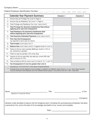 Form IL446-0126-H Privilege and Retaliatory Tax Return for Health Maintenance Organizations, Limited Health Service Organizations, Voluntary Health Service Plans and Dental Service Plans - Illinois, Page 6