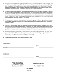 Master File Agreement - Iowa, Page 2