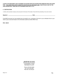 Mechanic&#039;s Notice and Lien Registry - Commercial - Iowa, Page 3