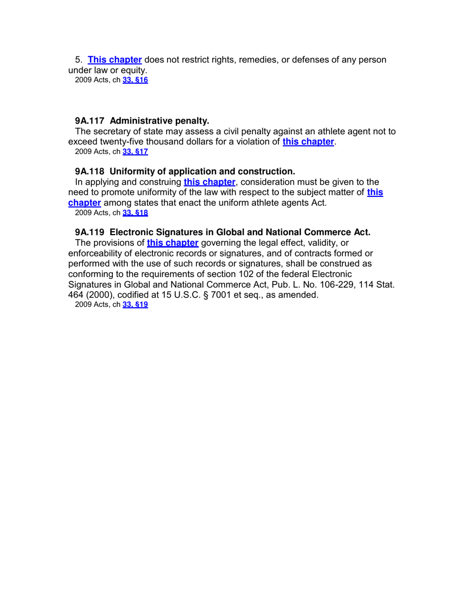 Application for Registration / Renewal as an Athlete Agent - Iowa, Page 13