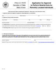 Application for Approval to Perform Notarial Acts for Remotely Located Individuals - Iowa