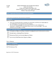 Form FCL000 Authorization for Release of Compliance History - Kansas, Page 2