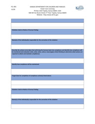 Form FCL001 Compliance Action Plan - Kansas, Page 3