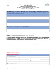 Form FCL001 Compliance Action Plan - Kansas, Page 4