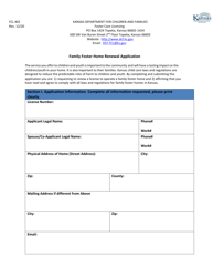 Form FCL402 Family Foster Home Renewal Application - Kansas, Page 2
