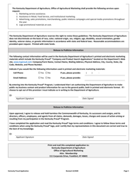 Membership Application &amp; Agreement - Kentucky, Page 5