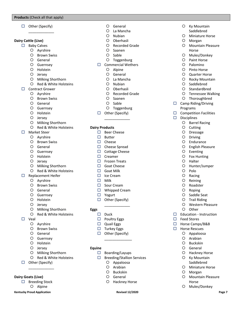 Membership Application  Agreement - Kentucky, Page 7