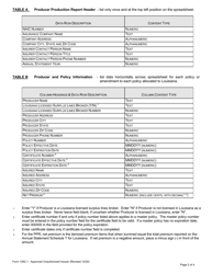Form 1262.1 Approved Unauthorized Insurer Producer Production Report Foreign - Louisiana, Page 2