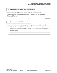 Form OFP102 Petition for Order for Protection (Ofp) - Minnesota (English/Spanish), Page 25