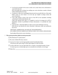 Form OFP102 Petition for Order for Protection (Ofp) - Minnesota (English/Spanish), Page 3