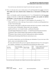 Form OFP102 Petition for Order for Protection (Ofp) - Minnesota (English/Spanish), Page 8