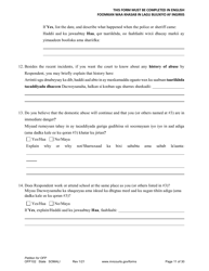 Form OFP102 Petition for Order for Protection (Ofp) - Minnesota (English/Somali), Page 11