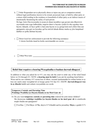 Form OFP102 Petition for Order for Protection (Ofp) - Minnesota (English/Somali), Page 16