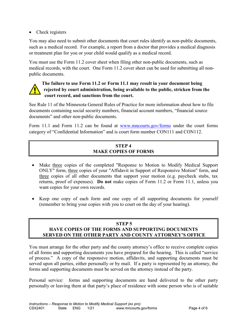 Download Instructions for Form CSX2402 Responsive Motion to Modify