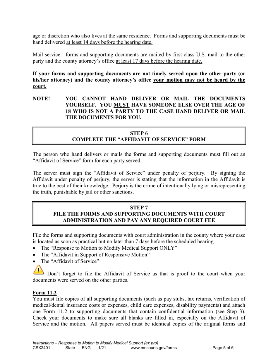 Download Instructions for Form CSX2402 Responsive Motion to Modify