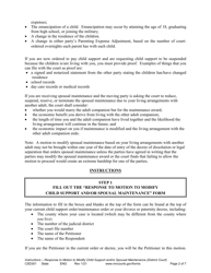 Form CSD301 Instructions for Response to Motion to Modify Child Support and/or Spousal Maintenance - Minnesota, Page 2