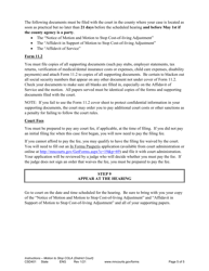 Form CSD401 Notice of Motion and Motion to Stop Cost-Of-Living Adjustment Instructions - Minnesota, Page 5