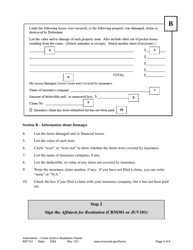 Form RST101 Instructions for Cime Victim&#039;s Restitution Packet - Minnesota, Page 4