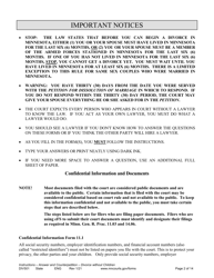 Instructions for Form DIV502 Answer and Counterpetition for Dissolution of Marriage Without Children - Minnesota, Page 2