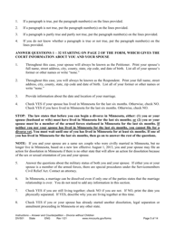 Instructions for Form DIV502 Answer and Counterpetition for Dissolution of Marriage Without Children - Minnesota, Page 5