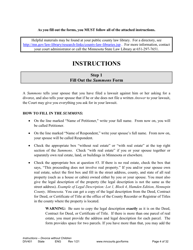 Form DIV401 Instructions for Dissolution of Marriage Without Children - Minnesota, Page 4