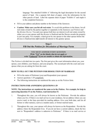 Form DIV401 Instructions for Dissolution of Marriage Without Children - Minnesota, Page 5