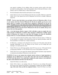 Form DIV401 Instructions for Dissolution of Marriage Without Children - Minnesota, Page 6