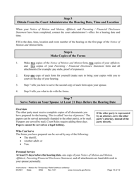 Form DIV601 Instructions for Request for Temporary Relief Pending Final Hearing Without Children - Minnesota, Page 10