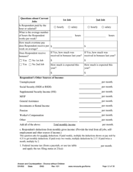 Form DIV502 Answer and Counterpetition for Dissolution of Marriage Without Children - Minnesota, Page 12