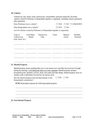 Form DIV502 Answer and Counterpetition for Dissolution of Marriage Without Children - Minnesota, Page 15