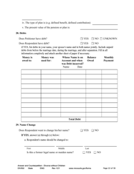 Form DIV502 Answer and Counterpetition for Dissolution of Marriage Without Children - Minnesota, Page 22
