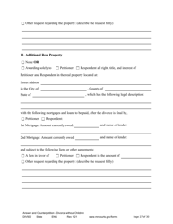 Form DIV502 Answer and Counterpetition for Dissolution of Marriage Without Children - Minnesota, Page 27