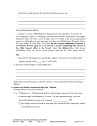 Form DIV1702 Joint Petition, Agreement, and Judgment and Decree for Marriage Dissolution With Children - Minnesota, Page 27