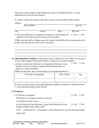 Form DIV1702 Joint Petition, Agreement, and Judgment and Decree for Marriage Dissolution With Children - Minnesota, Page 5