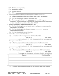 Form DIV602 Notice of Motion and Motion for Temporary Relief Without Children - Minnesota, Page 2