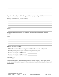 Form DIV802 Petition for Dissolution of Marriage With Children - Minnesota, Page 33