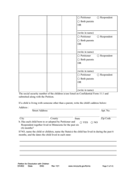 Form DIV802 Petition for Dissolution of Marriage With Children - Minnesota, Page 5