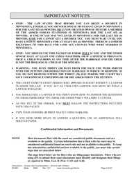 Instructions for Form DIV902 Answer and Counterpetition for Dissolution of Marriage With Children - Minnesota, Page 2